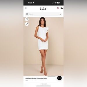 Lulus Dinah White One-Shoulder Dress